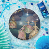 Assiettes En Carton Royals français dansant sous les lumières de (Fête)