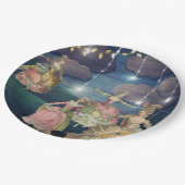 Assiettes En Carton Royals français dansant sous les lumières de (Angle)