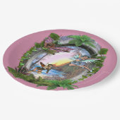 Assiettes En Carton Royaume des fées (Angle)