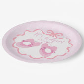 Assiettes En Carton Ruban de Bow C'est une fille (Angle)