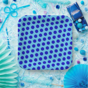 Assiettes En Carton Ruban de fleurs bleues par Kenneth Yoncich