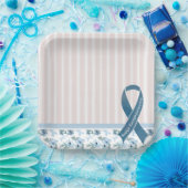 Assiettes En Carton Ruban de sensibilisation au ME/CFS (Fête)