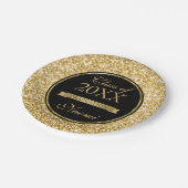 Assiettes En Carton Ruban d'or sur la Parties scintillant (Angle)