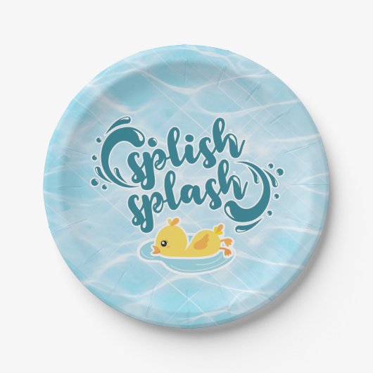 Assiettes En Carton Rubber Ducky Splash (Devant)
