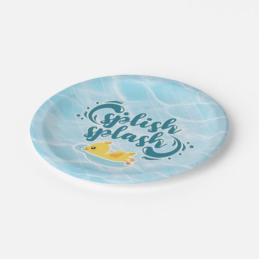 Assiettes En Carton Rubber Ducky Splash (Angle)