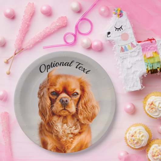 Assiettes En Carton Ruby Cavalier King Charles Spaniel (Fête)