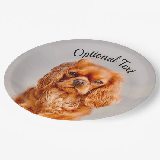 Assiettes En Carton Ruby Cavalier King Charles Spaniel (Angle)