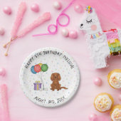 Assiettes En Carton Ruby Cavalier King Charles Spaniel Dog - Anniversa (Fête)