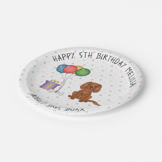 Assiettes En Carton Ruby Cavalier King Charles Spaniel Dog - Anniversa (Angle)