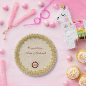 Assiettes En Carton Ruby Mariage Anniversaire design (Fête)