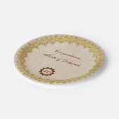 Assiettes En Carton Ruby Mariage Anniversaire design (Angle)