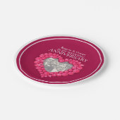 Assiettes En Carton Ruby Mariage Anniversaire photo plaque papier coeu (Angle)
