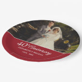 Assiettes En Carton Ruby photo Mariage du 40e anniversaire (Angle)