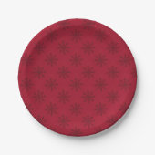 Assiettes En Carton Ruby Red Snowflake Motif (Devant)