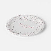 Assiettes En Carton Ruby Stardust Confetti (Angle)