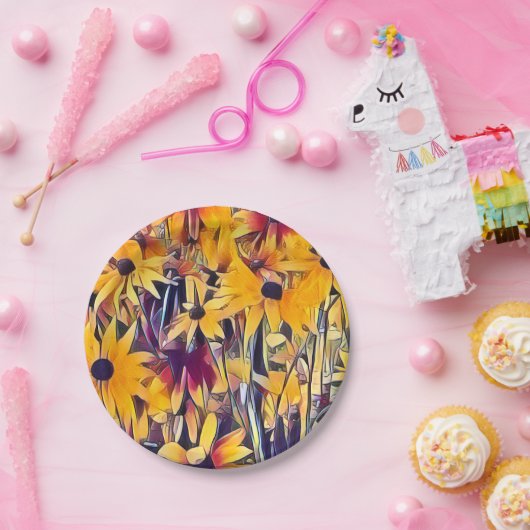 ASSIETTES EN CARTON RUDBECKIAS (Fête)