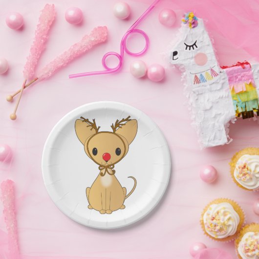 Assiettes En Carton Rudolf Chihuahua (Fête)