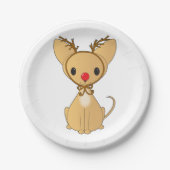 Assiettes En Carton Rudolf Chihuahua (Devant)