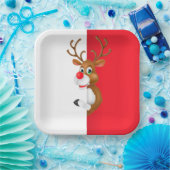 Assiettes En Carton Rudolph (Fête)