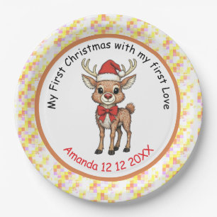 Assiettes En Carton Rudolph le nez rouge