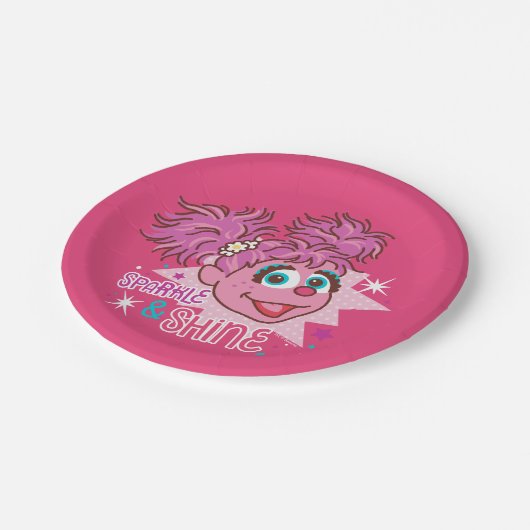 Assiettes En Carton Rue Sésame | Abby Cadabby - Étincelle et éclat (Angle)