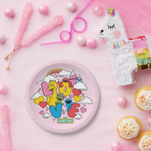 Assiettes En Carton Rue Sésame | Amour (Fête)