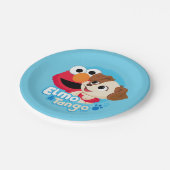Assiettes En Carton Rue Sésame | Badge Elmo & Tango (Angle)