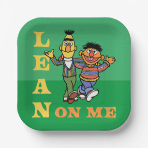 Assiettes En Carton Rue Sésame Bert & Ernie Lean sur moi
