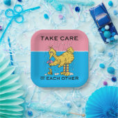 Assiettes En Carton Rue Sésame | Big Bird Prenez soin de vous (Fête)