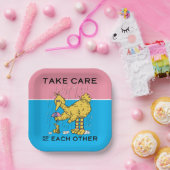 Assiettes En Carton Rue Sésame | Big Bird Prenez soin de vous (Fête)