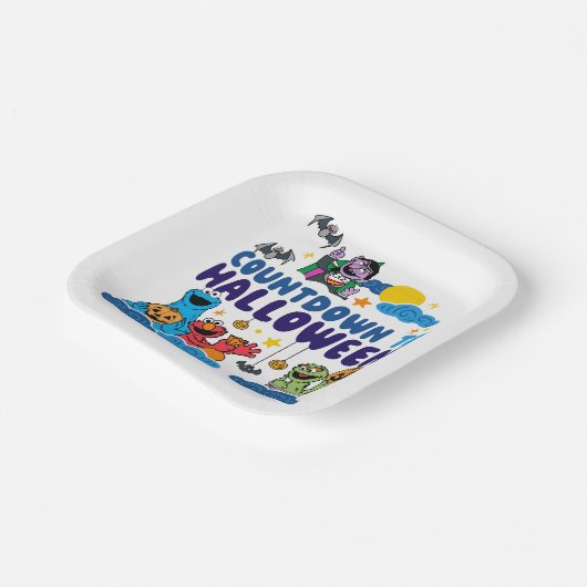 Assiettes En Carton Rue Sésame | Compte à rebours pour Halloween (Angulaire)