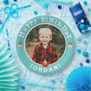 Assiettes En Carton Rue Sésame   Elmo - Cupcake & Confetti Anniversair