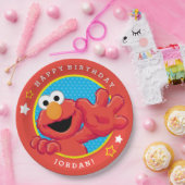 Assiettes En Carton Rue Sésame | Elmo - Polka Dot & Stars Anniversaire (Fête)