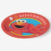 Assiettes En Carton Rue Sésame | Elmo - Polka Dot & Stars Anniversaire (Angle)