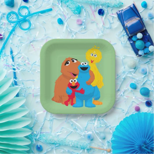 Assiettes En Carton Rue Sésame | Groupe Hug (Fête)