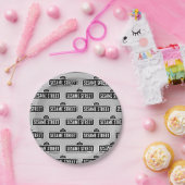 Assiettes En Carton Rue Sésame | Logo B&W (Fête)