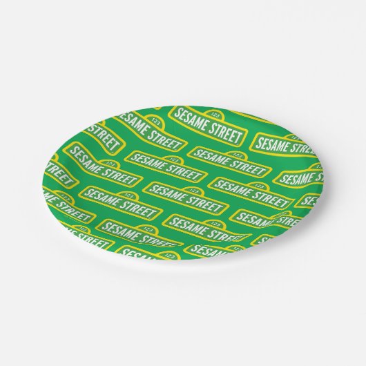 Assiettes En Carton Rue Sésame | Logo couleur complète (Angle)