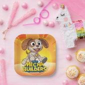 Assiettes En Carton Rue Sésame | Méca Builders Tango En Action (Fête)