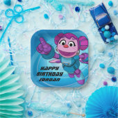 Assiettes En Carton Rue Sésame | Mécaniciens Abby | Ajouter un nom (Fête)