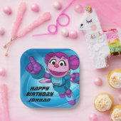 Assiettes En Carton Rue Sésame | Mécaniciens Abby | Ajouter un nom (Fête)