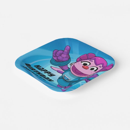 Assiettes En Carton Rue Sésame | Mécaniciens Abby | Ajouter un nom (Angulaire)