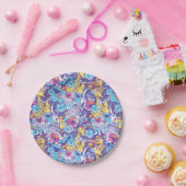 Assiettes En Carton Rue Sésame | Motif de danse Super (Fête)