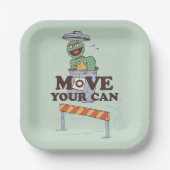 Assiettes En Carton Rue Sésame | Oscar the Grouch Move Your Can (Recto)