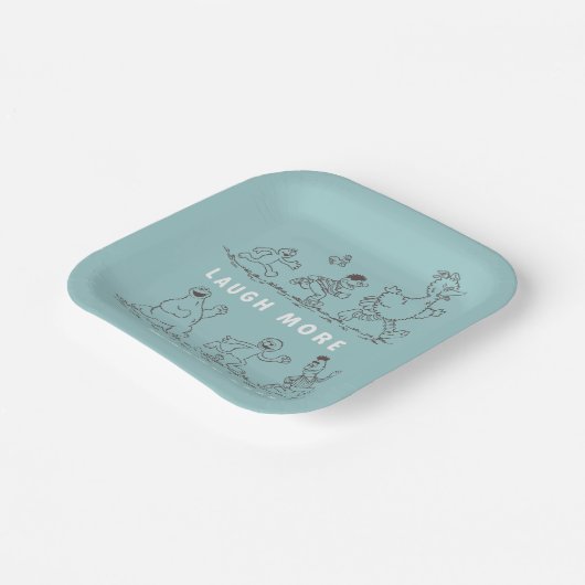 Assiettes En Carton Rue Sésame | Rire Plus S'Inquiéter Moins (Angulaire)