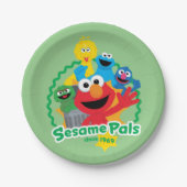 Assiettes En Carton Rue Sésame | Sesame Pals depuis 1969 (Devant)