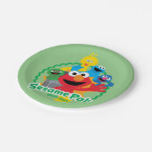 Assiettes En Carton Rue Sésame | Sesame Pals depuis 1969 (Angle)