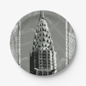 Assiettes En Carton Rues de New York avec Empire State Building (Devant)