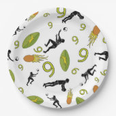 Assiettes En Carton Rugby game are on (Devant)