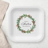 Assiettes En Carton Russe Berry Wreath Noël
