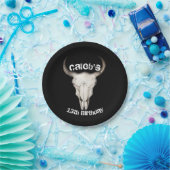 Assiettes En Carton Russe Boho Bohemian Cow Bull fête d'anniversaire (Fête)